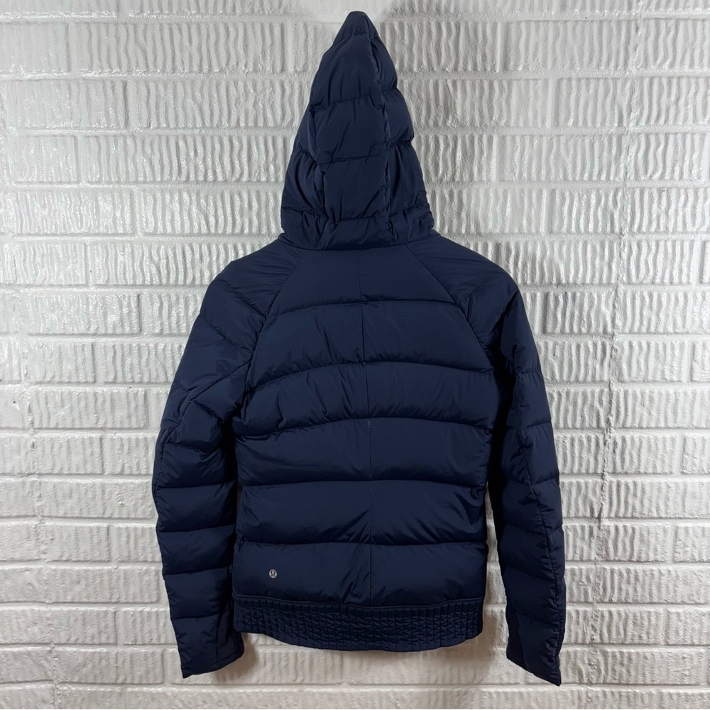 Lululemon Fluffed Up Pullover Jacket Navy Blue Goose Fill Down Coat Womens 4 - Picture 4 of 8